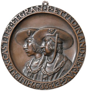 Foreign medals - SPAIN-HUNGARY.Uniform undated medal (fused...