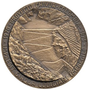 Various medals - Di Chivor Dam. Medal 1975 Impregilo Milan, the.
