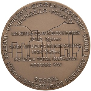 Various medals - Tequendama Hydroelectric Power Plant. 1984 Medal I...