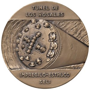 Various medals - Tunnel de Los Rosales. Medaglia 1990 Impregilo-Est...