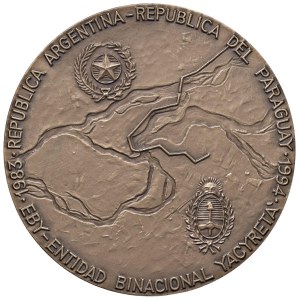 Various medals - Centrale Idroelettrica YacyretÃ . Medaglia 1994 Im...