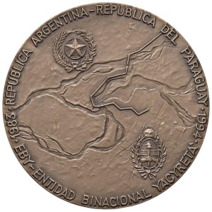 Various medals - YacyretÃ hydroelectric power plant. 1994 Medal Im...