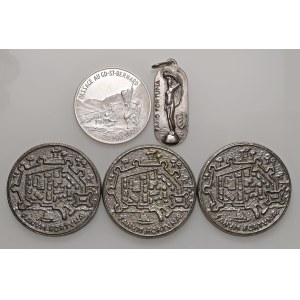 Various medals - Lotto di 5 Medaglie varie - 4 uniface per Fano - 1...