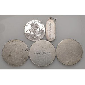 Various medals - Lotto di 5 Medaglie varie - 4 uniface per Fano - 1...