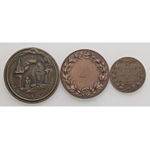 Various medals - Lotto di 3 Medaglie varie in bronzo - Francia, 1 d...