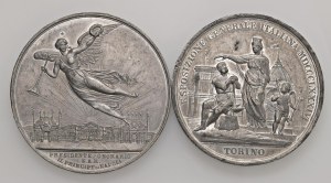 Various medals - Lot of 2 Medals in Tin - Bologna and Turin f...