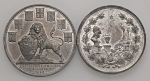 Various medals - Lot of 2 Medals in Tin - Bologna and Turin f...