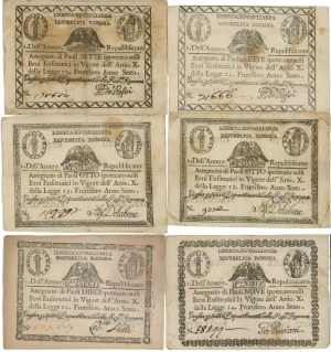Italian Banknotes - Papal States - Roman Republic - Lot of 6 ...