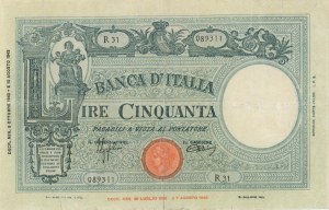 Italian Banknotes - BANCA Dâ