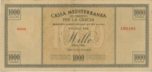 Italian Banknotes - MEDITERRANEAN CREDIT CASH FOR GREECE 1,000 ...