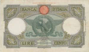 Italian Banknotes - AFRICA ORIENTALE ITALIANA 100 Lire 14/01/1939 Aqui...