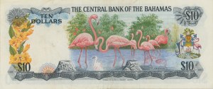 Foreign Banknotes - BAHAMAS 10 Dollars - P. 38b...