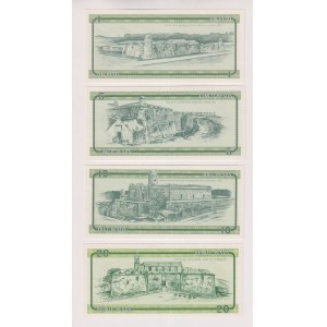 Foreign Banknotes - Cuba - Certificati da 1 + 5 + 10 + 20 Pesos serie ...