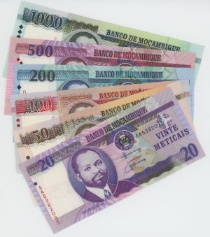 Foreign Banknotes - Mozambique Lot of 6 banknotes as pictured - P. 1...