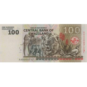 Foreign Banknotes - Swaziland - 100 Emalangeni - P. 39...