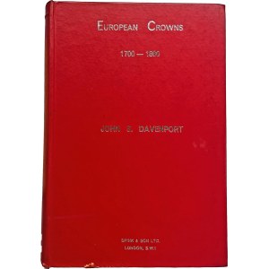 Numismatic books - Davenport J. S., European crowns 1700-1800, Londra...