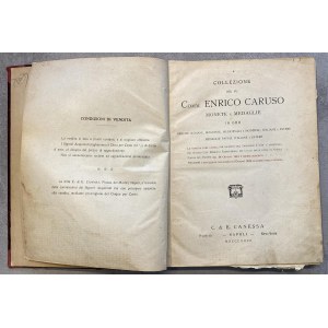 Auction Catalogs - Canessa, Collezione del fu comm. Enrico Caruso. Mo...