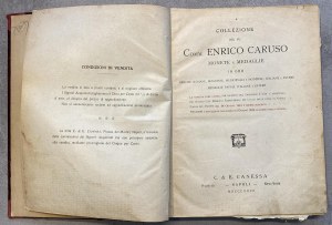 Auction Catalogs - Canessa, Collection of the late comm. Enrico Caruso. Mo...