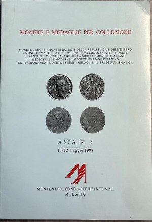 Auction Catalogs - Montenapoleone, May 8, 11 and 12, 1988, in 4Â°, 11...
