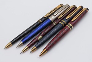 Pens - WATERMAN, SHEAFFER - Lot of 5 pencil holders - 4 Wate...