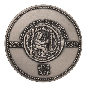 Polska, Polska Rzeczpospolita Ludowa (1952-1989), medal z serii królewskiej PTAiN - Konrad Mazowiecki 1984, Warszawa