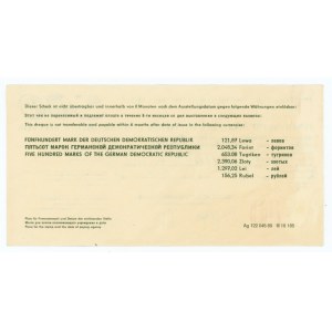 Germany, Travel Cheque 500 marks, series F 0000000, Muster