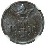 WMG, 1 fenig 1930, NGC MS64 BN