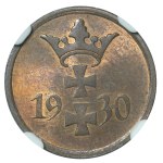 WMG, 1 fenig 1930, NGC MS63 RB