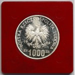 1,000 Gold 1986, SOWA, PRÓBA silver