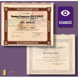 Chocolate Factory Plutos S.A., collective action 5,000 zlotys (50 x 100 zlotys) 1928, Issue I