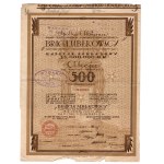 Dom Towarowy "Bracia Jabłkowscy" S.A., share of 500 Polish marks 1920