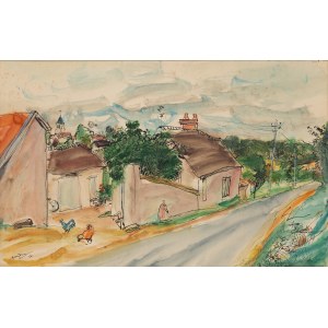 Henryk Hayden (1883 Warszawa - 1970 Paryż), Pejzaż z małego miasteczka, 1950