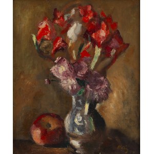 Manuel Ortiz de Zarate (1887 Como, Włochy - 1946 Los Angeles), Kwiaty w wazonie