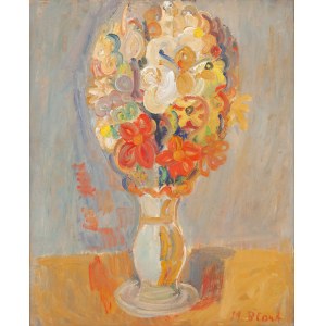 Maurice Blond (1899 Łódź - 1974 Clamart we Francji), Martwa natura z wazonem z kwiatami, 1940/1970