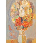 Maurice Blond (1899 Łódź - 1974 Clamart we Francji), Martwa natura z wazonem z kwiatami, 1940/1970