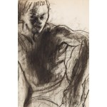 Joachim Weingart (1895 Drohobycz - 1942 Auschwitz), Siedzący mężczyzna (recto) / Studium żeńskich aktów (verso), około 1930