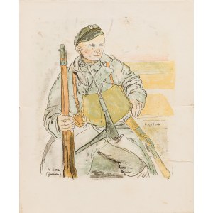 Leopold Gottlieb (1879 Drohobycz - 1934 Paryż), Na placówce z teki grafik Legiony Polskie, 1936