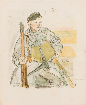 Leopold Gottlieb (1879 Drohobych - 1934 Paris), On the Outpost from the portfolio of prints 
