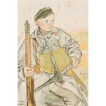 Leopold Gottlieb (1879 Drohobycz - 1934 Paryż), Na placówce z teki grafik Legiony Polskie, 1936
