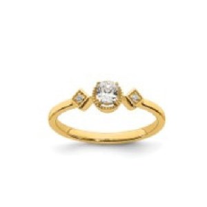 GOLD RING WITH NATURAL DIAMONDS - 1025 NAT 18K