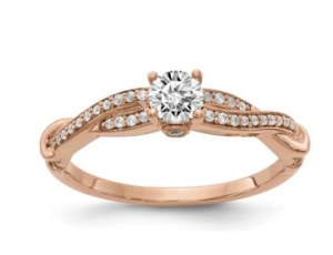 GOLD RING WITH LAB GROWN DIAMONDS - 403 LG