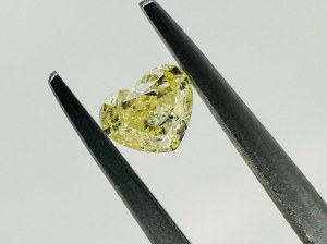 NATURAL POLISHED DIAMOND 0.38 FANCY YELLOW - I1 - C40603 - 14