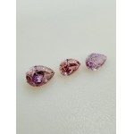 3 NATURAL POLISHED DIAMONDS 0.24 FANCY DEEP PINK - I1 - I2 - F40801-18