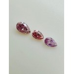 3 NATURAL POLISHED DIAMONDS 0.24 FANCY DEEP PINK - I1 - I2 - F40801-18