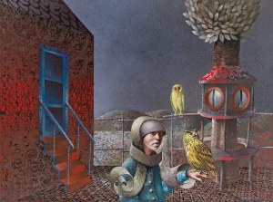 Marek Raczkowski, Composition with owls, early 1990s.
