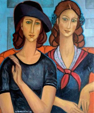 Krystyna Ruminkiewicz, Dialogue with Modigliani. A Double Portrait, 2025
