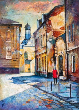David Bagalishvili, untitled (Walking in Red), 2024