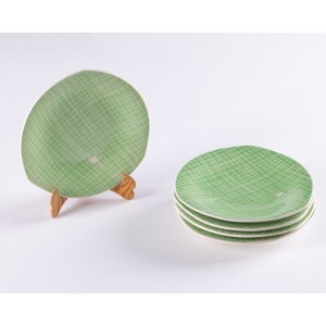 Talerzyki deserowe Iza - 5 elementów, Zakłady Porcelany i Porcelitu Chodzież, lata 60. XX w.