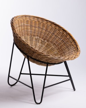 Mathieu Matégot style wicker chairs - 2 pieces, 1950s.
