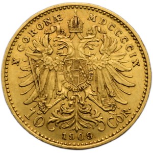 FJI. 1848-1916, 10 korún 1909 b.z.